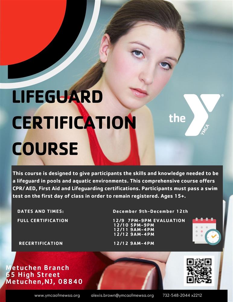 YMCA Of MEWSA Offering Lifeguard Certification Class